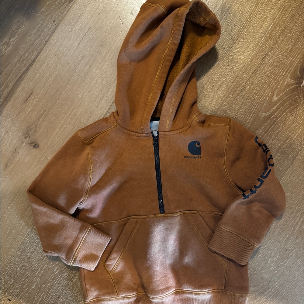 Carhartt Kids' Tan Half-Zip Hoodie